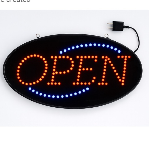 Other - Small Businesses LED Open Sign with Blue and Red Lights